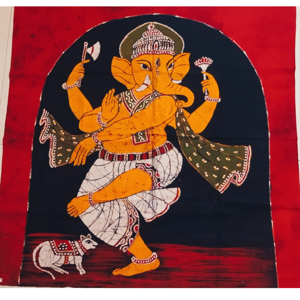 Batik Cotton Tapestry Wall Hanging ... Ganesha